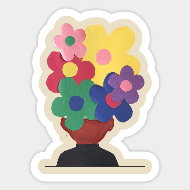 Flourishing Head Sticker by  finitojuarez